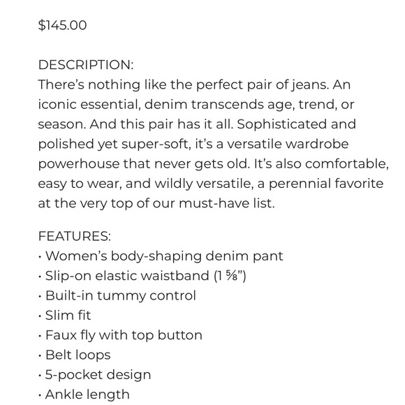 NWT Up! White 5 pocket pull up jeans. - Picture 8 of 8